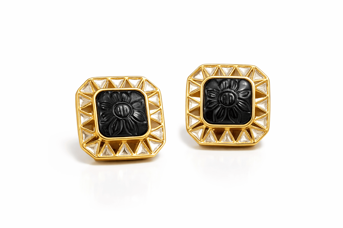 Handcrafted Rajsi Noir Earrings