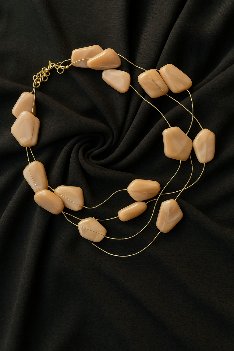 Beige Stone Necklace