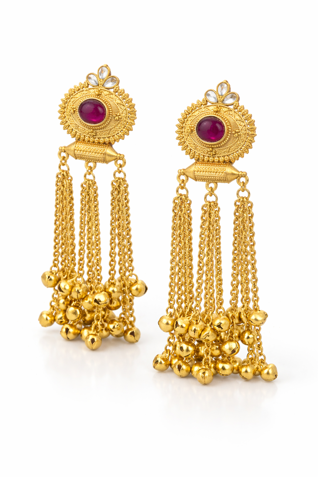 Ruby Aura Kashmiri Jhumka