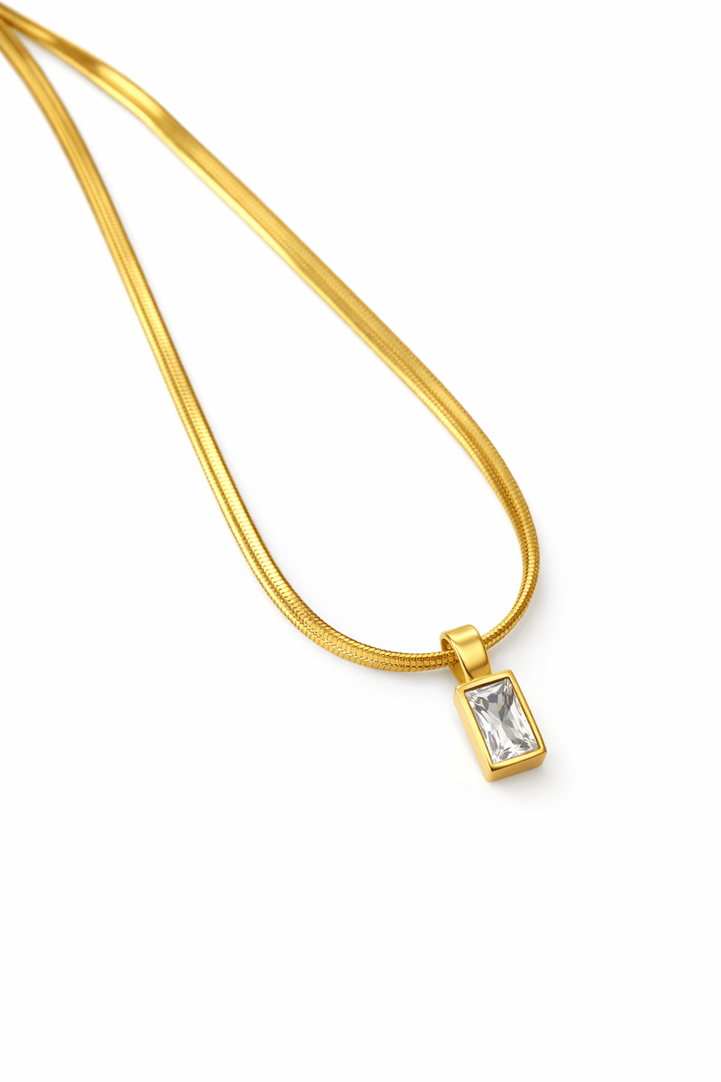 Emerald cut pendant