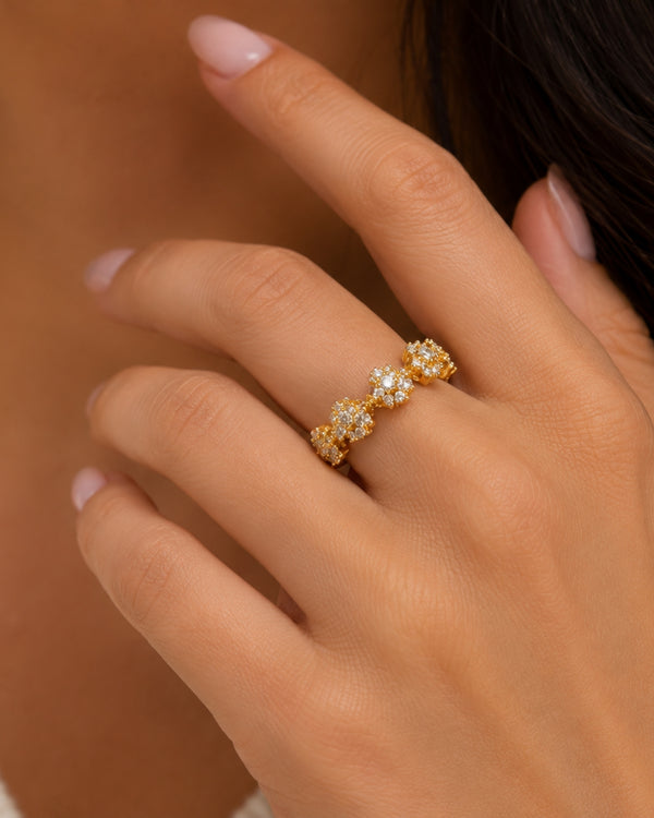 Blossom Luxe Floral Ring | Adjustable | Anti Tarnish