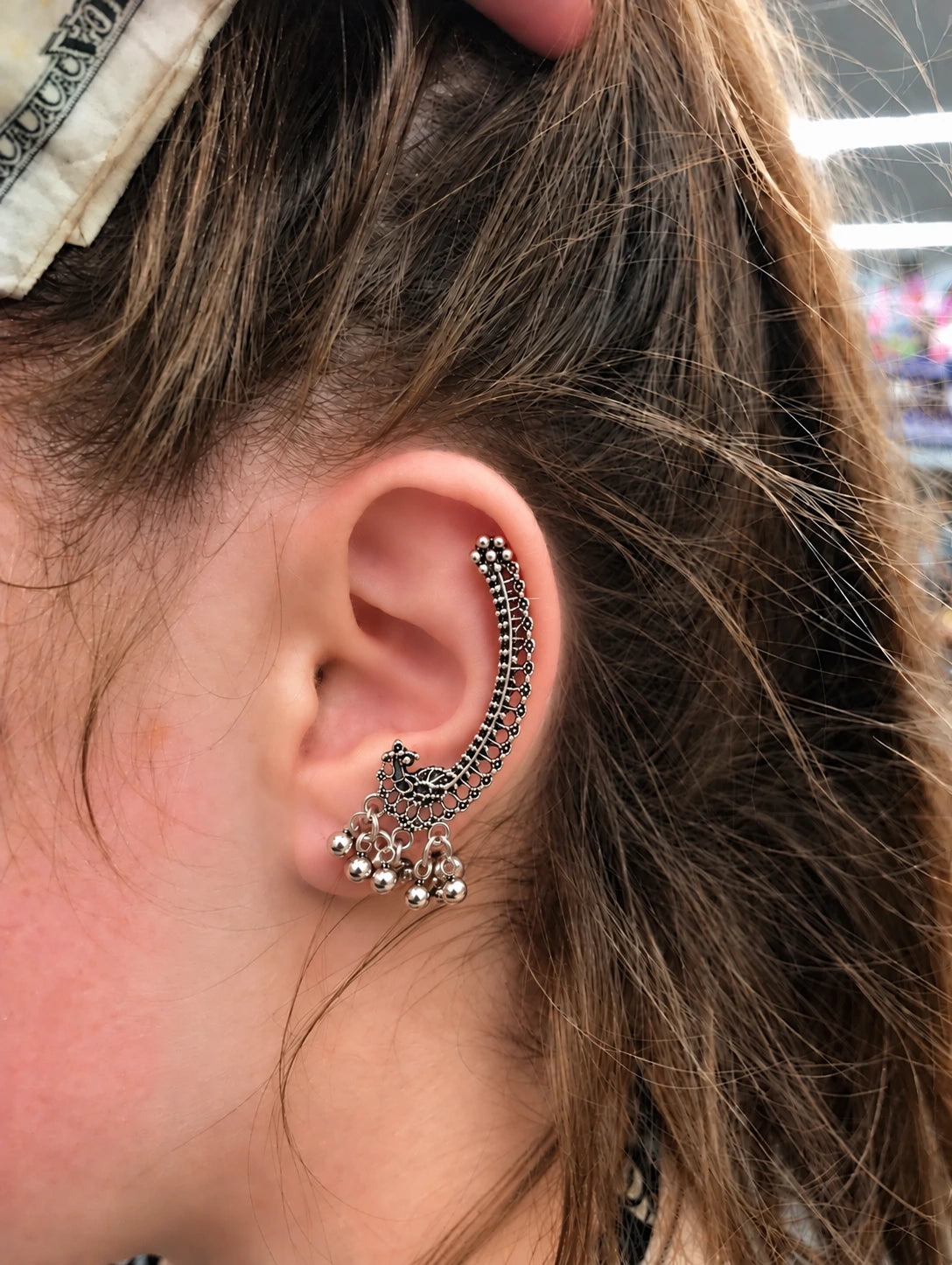 Statement Oxidised Ear Cuff for Navratri