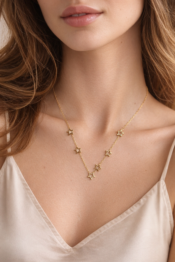 Luna star necklace, Anti Tarnish