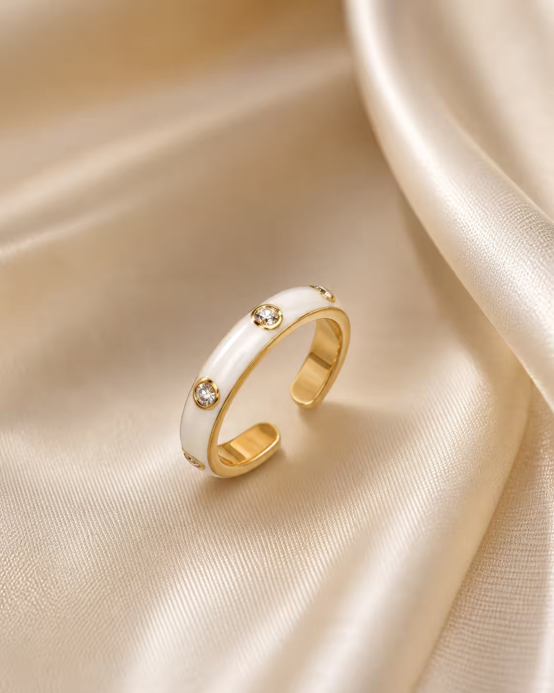 Adjustable Minimal White Gold Ring