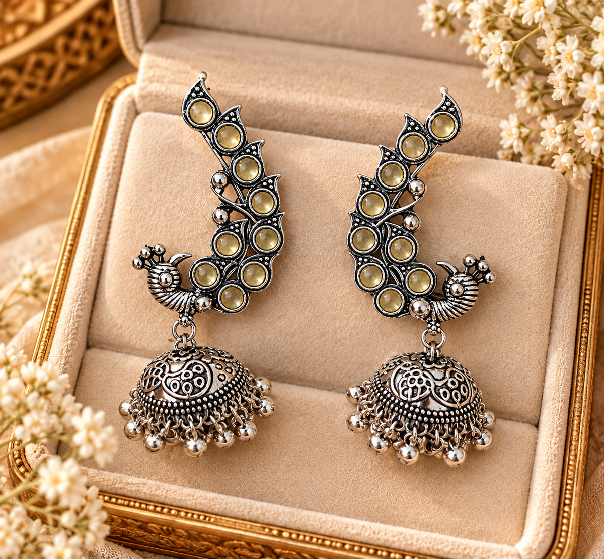 Emerald Pastel Garba Morni Ear Cuff