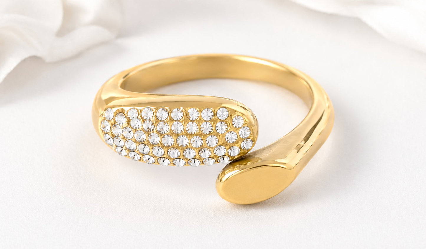Crystal Wrap Ring | Adjustable | Anti Tarnish