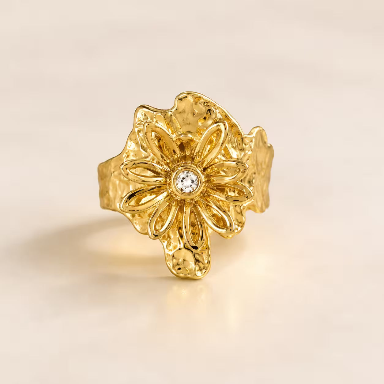 The Molten Bloom Statement Ring | Adjustable | Anti Tarnish