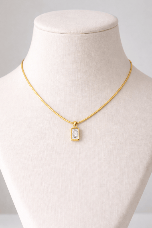 Emerald cut pendant