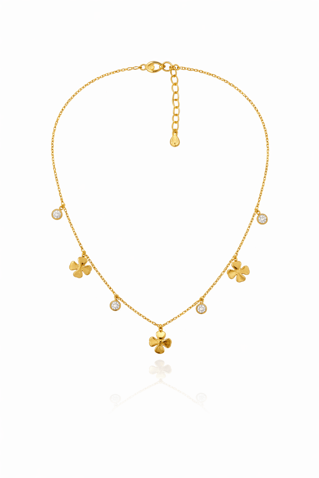 Clover Charm Necklace, Anti Tarnish