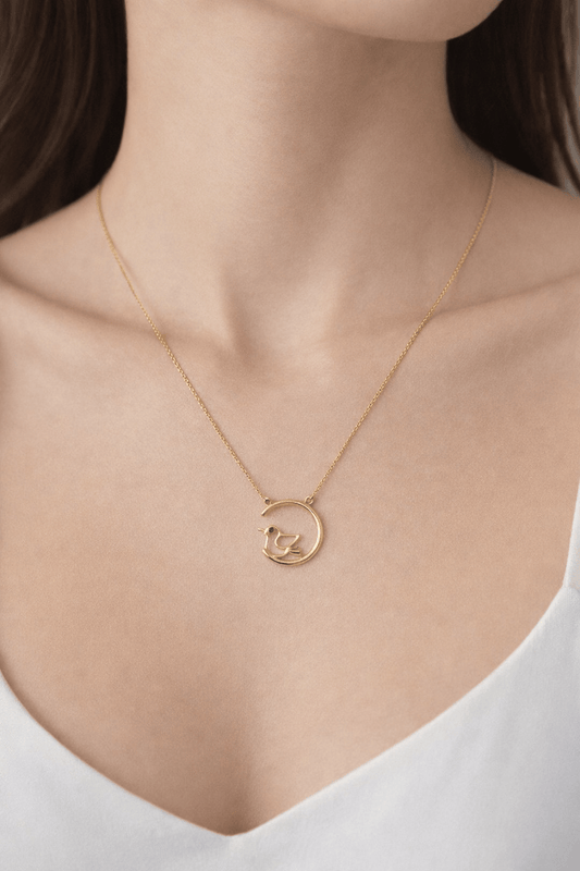 Minimal Bird Pendant, Anti Tarnish