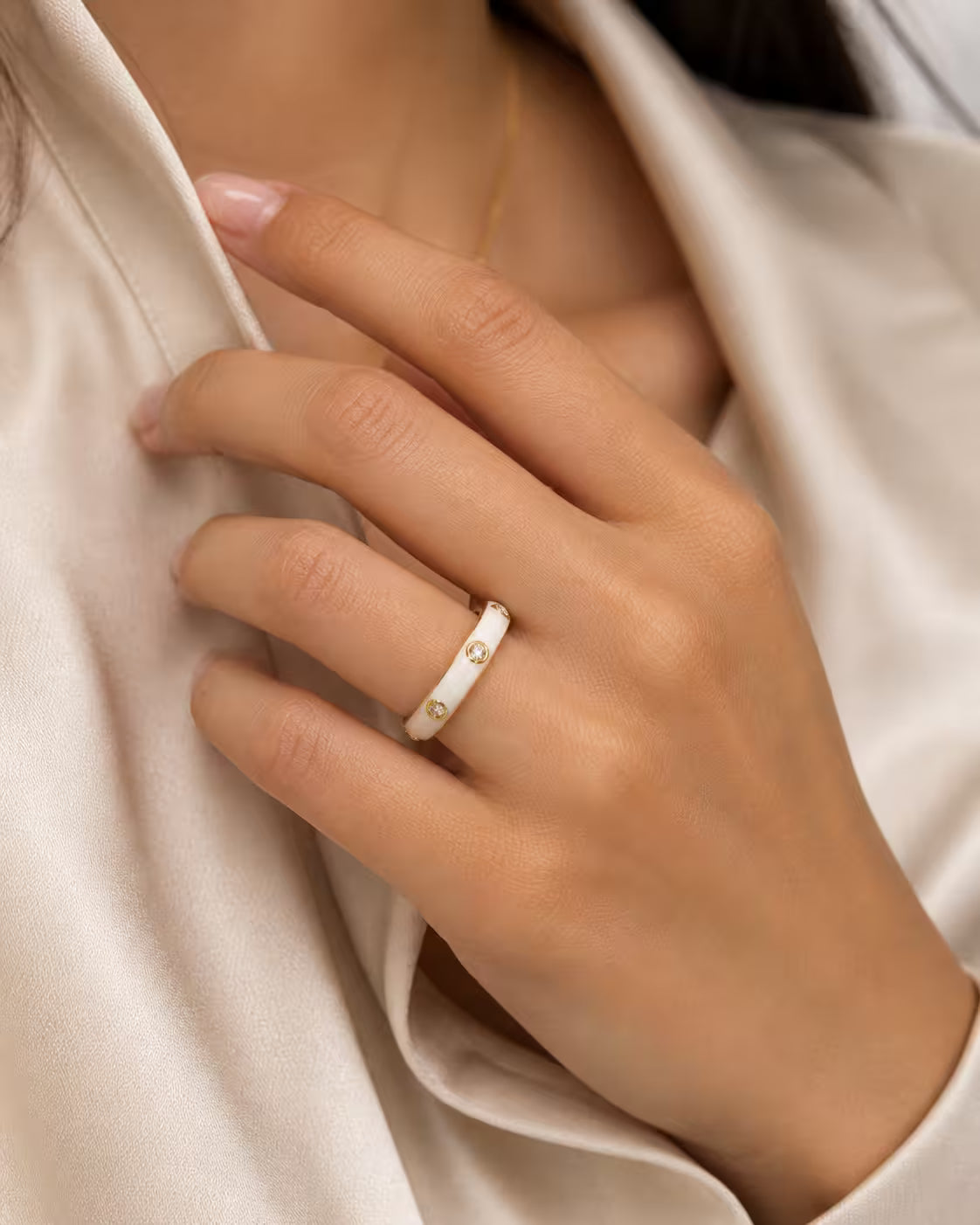 Adjustable Minimal White Gold Ring