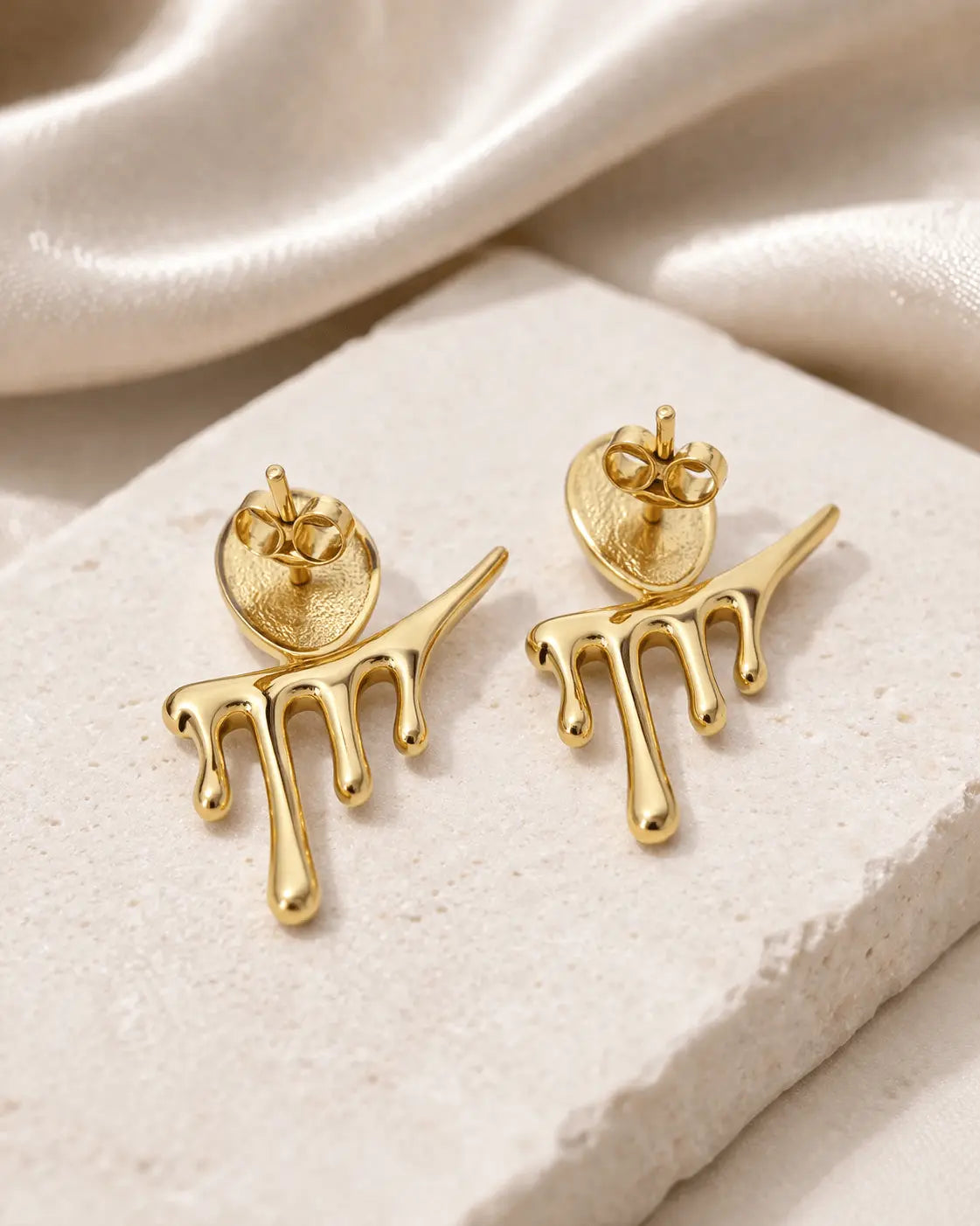 Anti-Tarnish Gold Drip Earrings