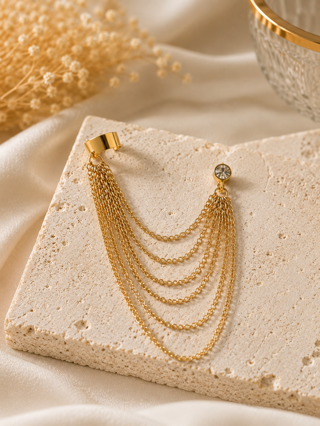 Waterfall Chain Ear Cuff