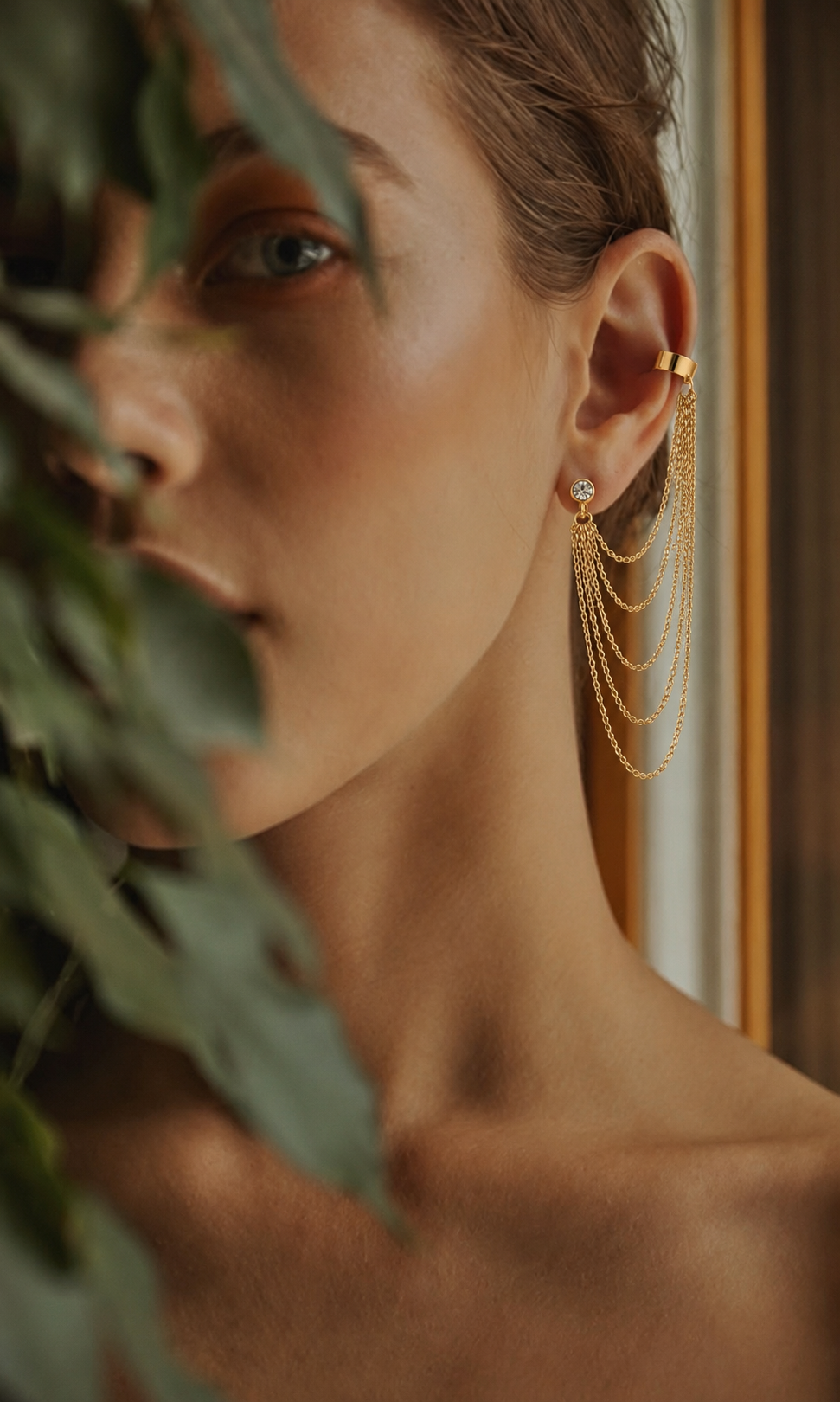 Waterfall Chain Ear Cuff