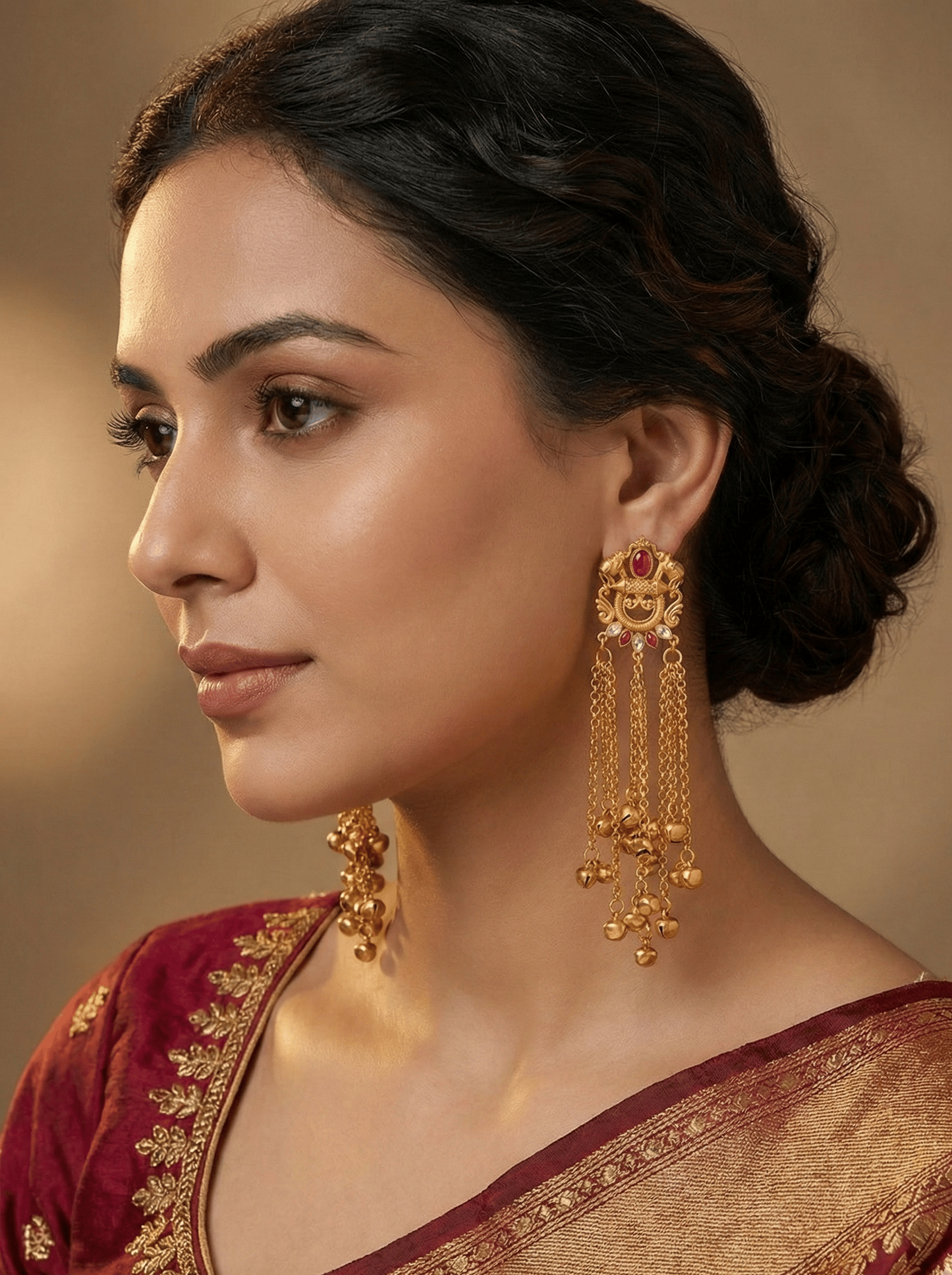 Long Layered Kashmiri Jhumka