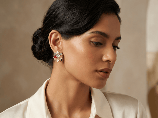 Multicolor Floral Stud