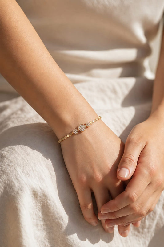 Crystal Gold Bracelet