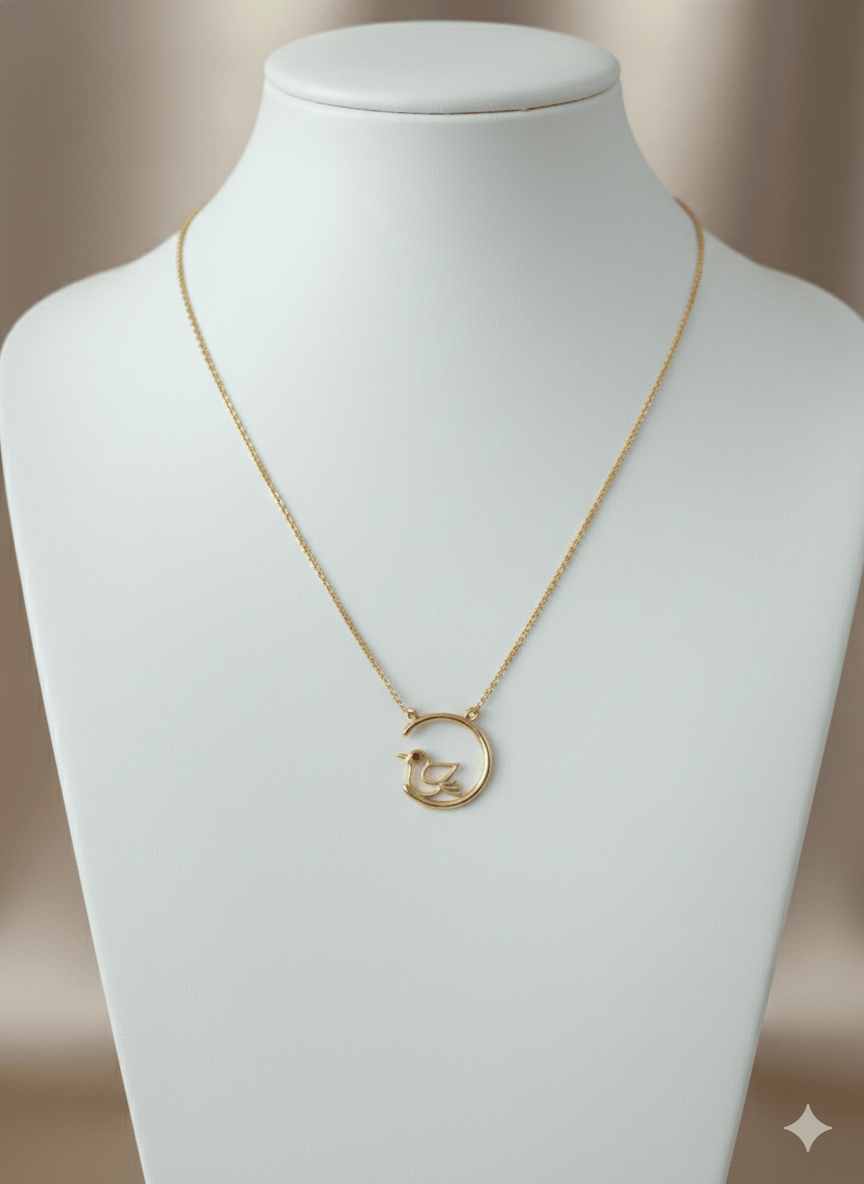 Minimal Bird Pendant, Anti Tarnish