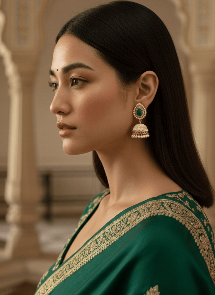 The Arohi Pearl Tear Jhumka