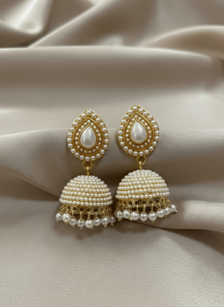 The Pearl Tear Jhumka