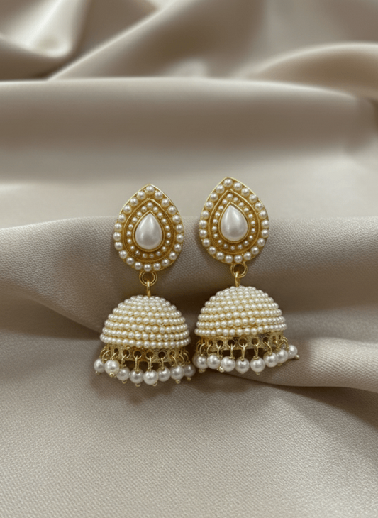 The Pearl Tear Jhumka