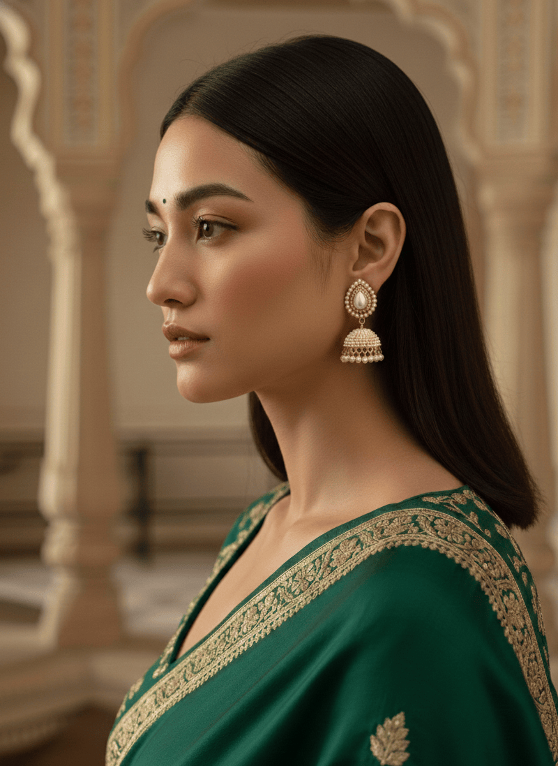 The Pearl Tear Jhumka