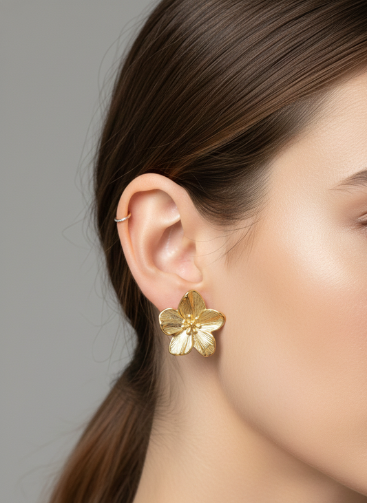 Anti-Tarnish Floral Studs