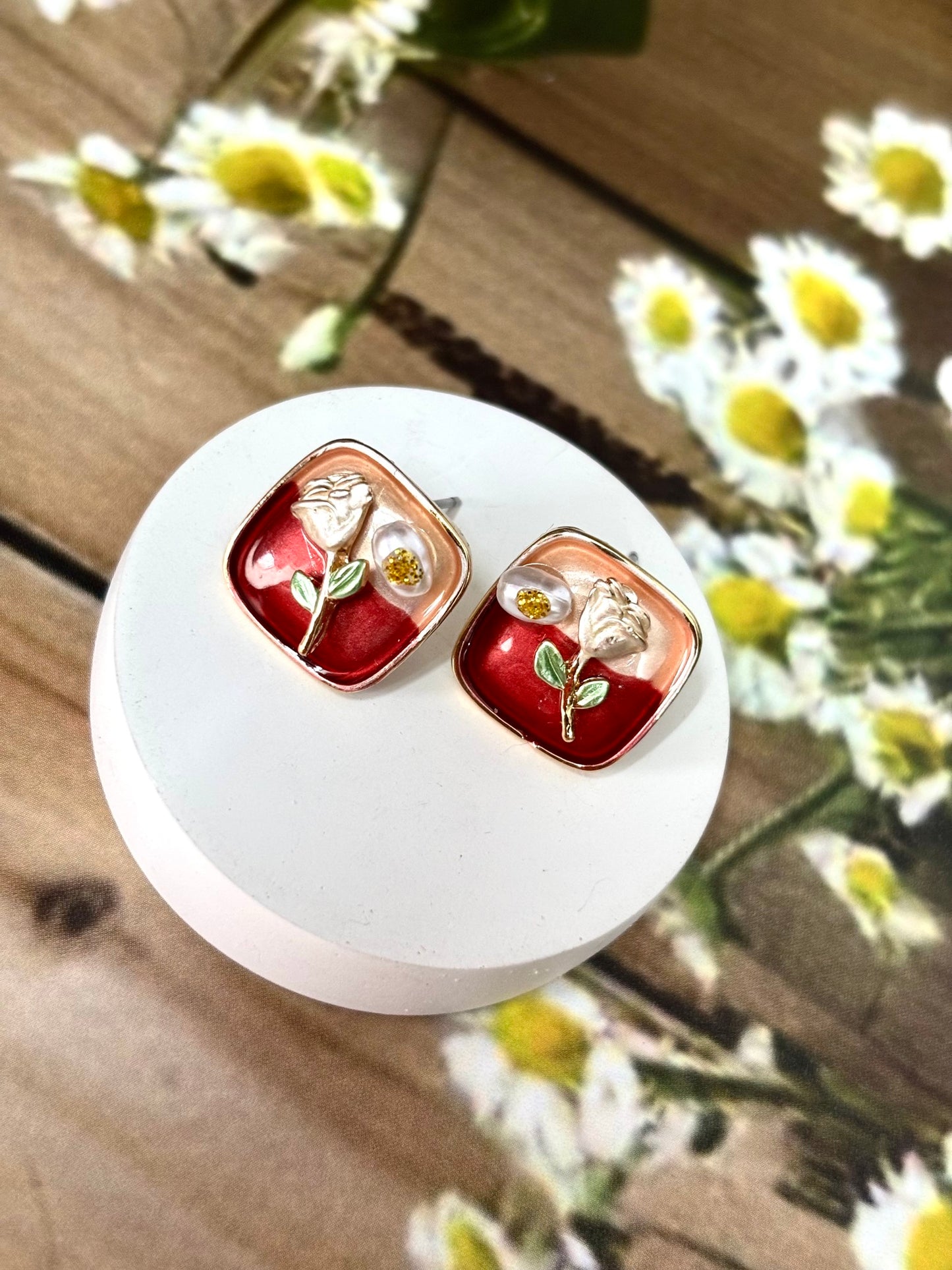 Square stud Earring