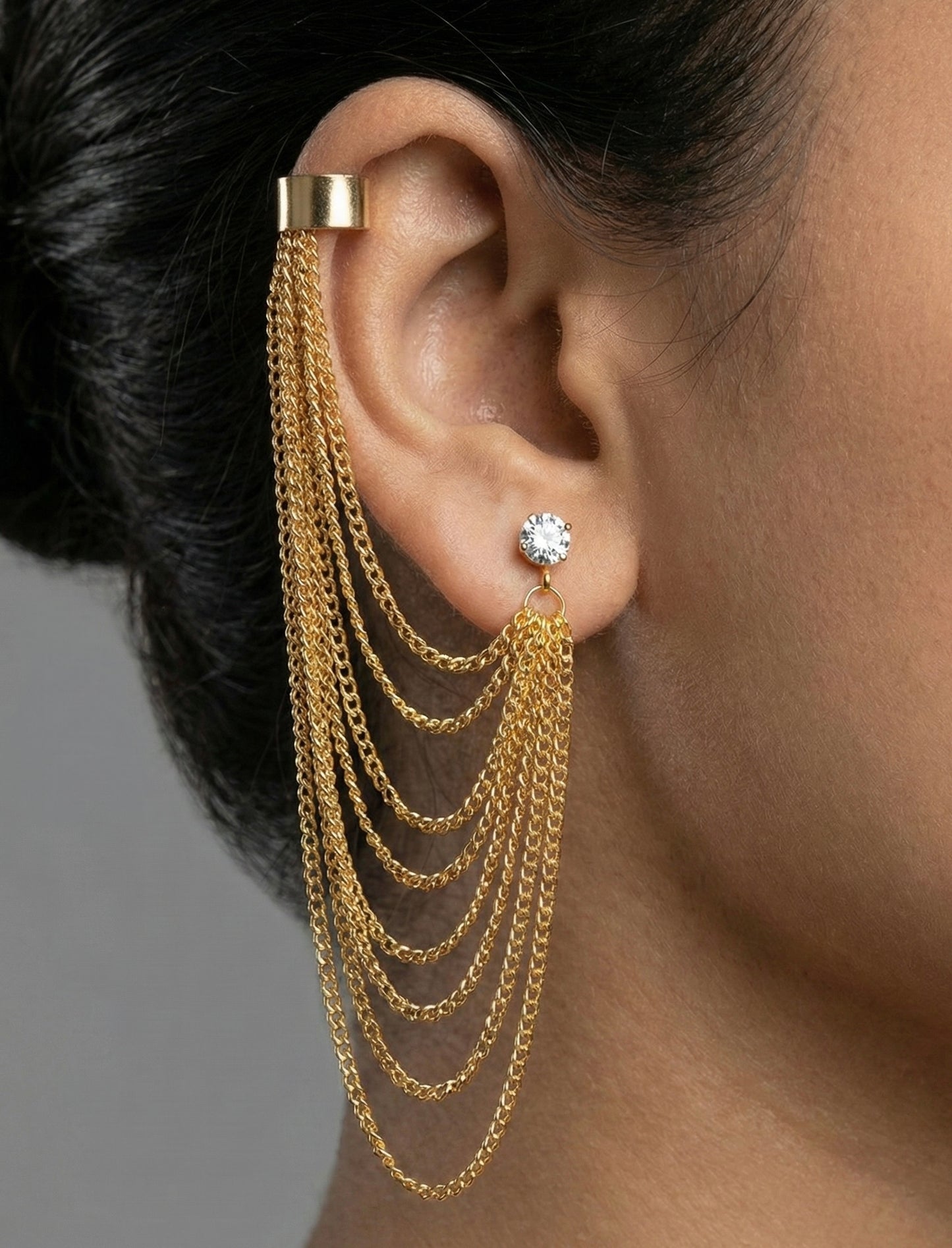Waterfall Chain Ear Cuff