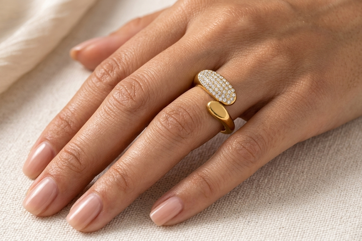 Crystal Wrap Ring | Adjustable | Anti Tarnish