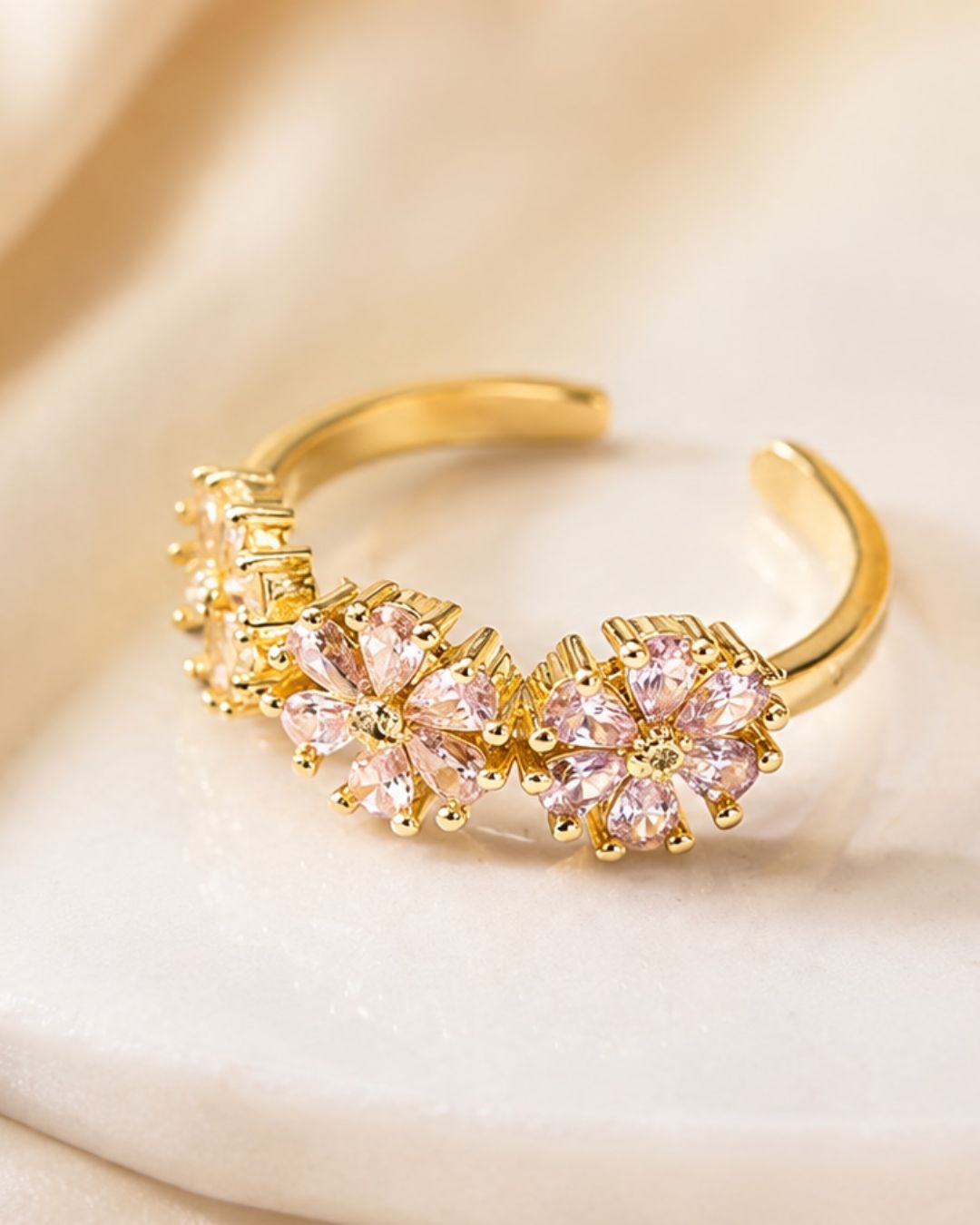 Multicolor Bloom Luxe Ring | Adjustable | Anti Tarnish