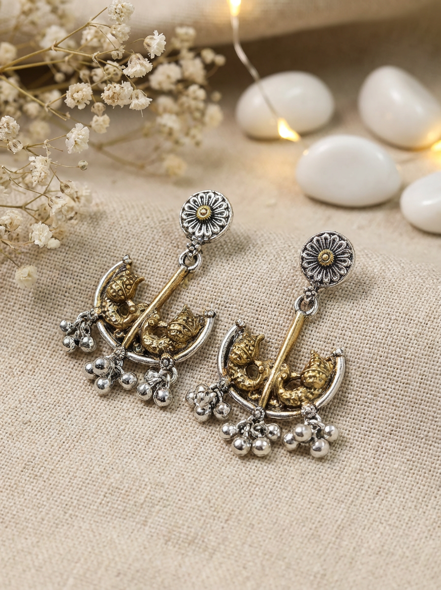 Oxidised Earring