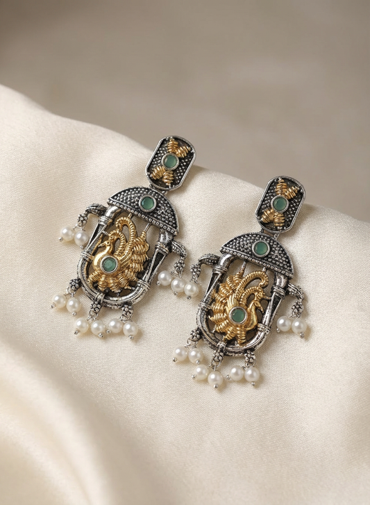 Oxidised Earring